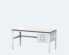 Pracovní stůl ALGERS - 745–985 x 1600 x 700 - kontejner